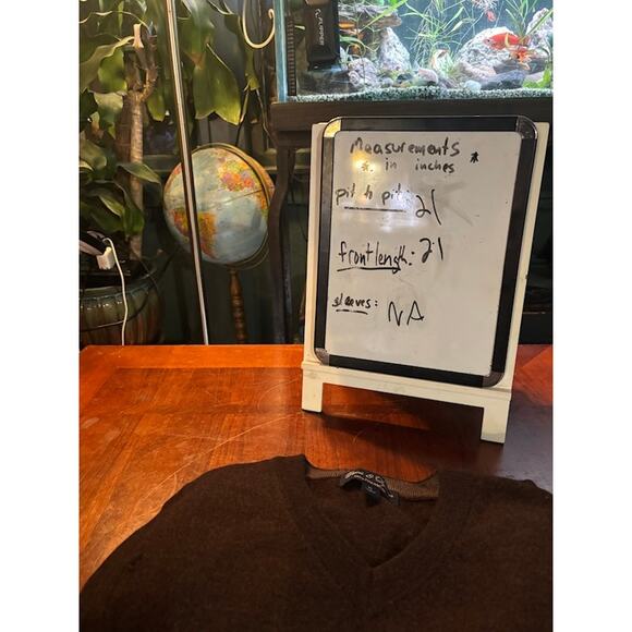 Davis & Squire Brown Sweater Vest Fine Merino Wool Men's size XL - Picture 6 of 6